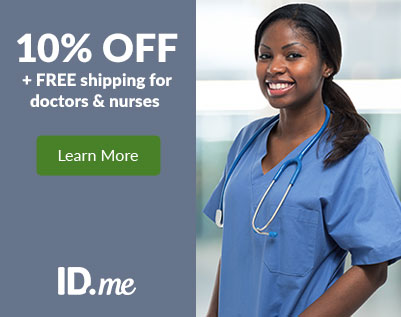 10% OFF* your order + FREE shipping for for Nurses and Doctors